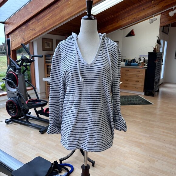 Tommy Bahama Striped Pullover Hoodie M Medium (Runs Large) - Picture 4 of 8